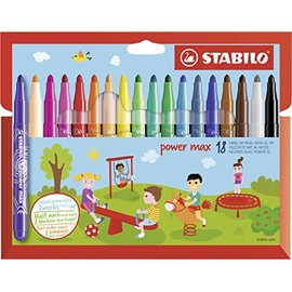 STABILO power max - Estuche con 18 colores