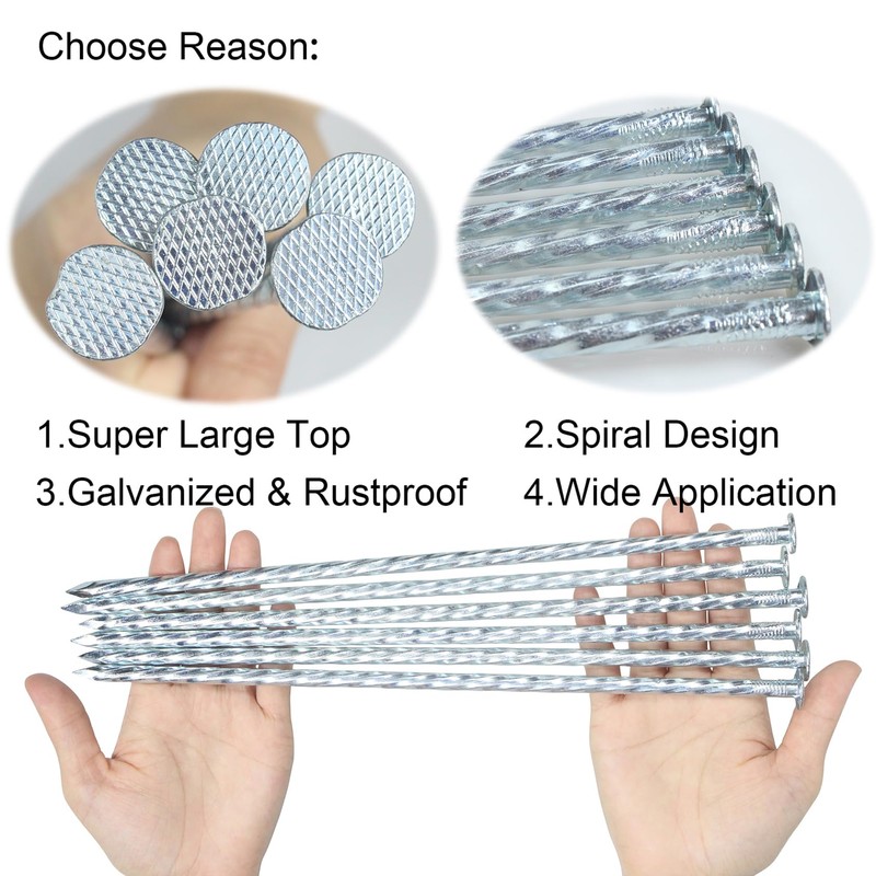 BTSULYOO 12-inch Artificial Turf Stakes Solid Galvanized Metal Spiral Landscape