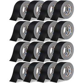 White Gaffer Tape 2 inch x 30 Yards 8 Pack Heavy Duty Gaffers Floor Tape Matte Finish Gaffe Gaffing Goon Pro Cloth Tape for Film Schools, Broadcasting Classes, Box-Sealing,Non-Reflective, Easy to Rip