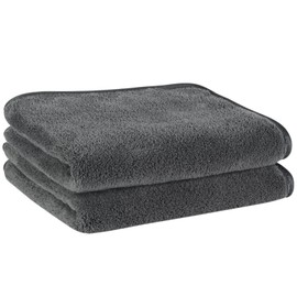 KinHwa Microfibre Soft Hand Towels for Bathroom Abosorbent Small Guest Towels Thick Face Towels 30cm x 50cm Fast Drying Washcloth for Bath, Spa, Gym 2pack black