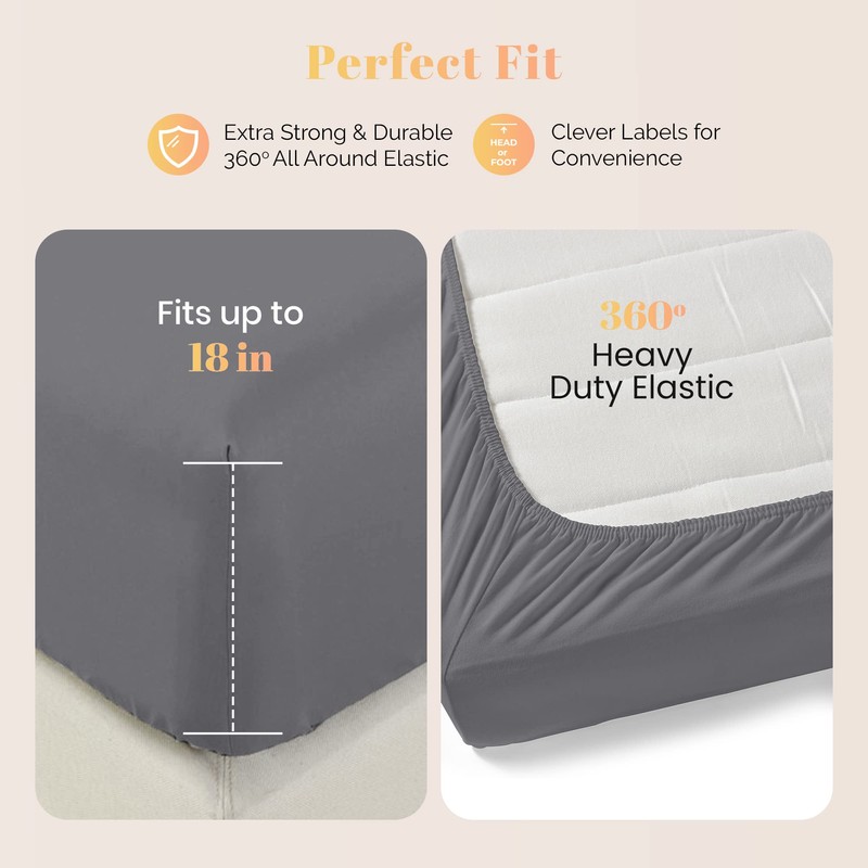 Ashton Sheets 100% Egyptian Cotton Sheets Queen Size - 800