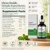 Liquid Chlorophyll Drops, Peppermint Flavor Chlorophyll Liquid Supplement with Chlorophyllin,