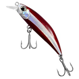 [2025 Cast Sinking Minnow Lures ] Bullet fish Gen2 Slow-Sinking Bass Lures - 3D Holographic Eyes｜Saltwater-Proof Hooks｜Ultra-Realistic Trout & Walleye Fishing (Silver line red)