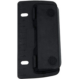 WEDO 67801 Double Plastic Hole Punch for Filing, for Use with 8 cm holes with 12 cm Scale, Black