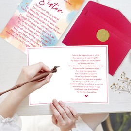 Mcduldul Sister Birthday Card | Funny Birthday Gifts from Brother Friends Bestie | Happy Bday Sister Card | 5.3 x 8.0 Inch Greeting Cards with Envelope