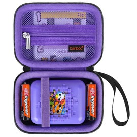 Canboc Hard Carrying Case Compatible with Bitzee Interactive Toy Digital Pet and Case with 15 Animals Inside, Virtual Electronic Pets Kids Toys Storage Bag, Black+Purple (Case Only)