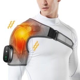 MOAJAZA Heated Shoulder Brace for Women Men, Shoulder Massager Shoulder Heating Pad for Neck and Shoulder Deep Issue