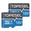 2 Tarjetas de Memoria Micro SDHC 16 GB Topesel con