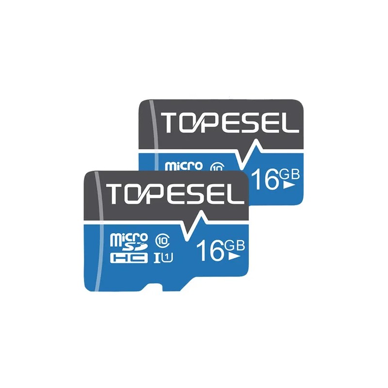 2 Tarjetas de Memoria Micro SDHC 16 GB Topesel con