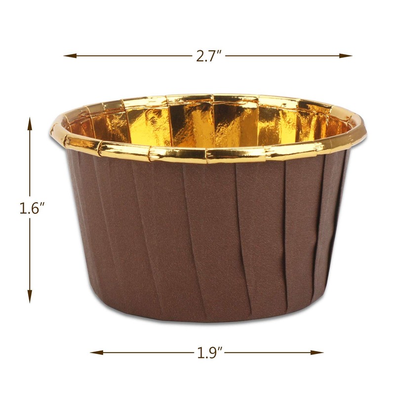 Aluminum Cupcake Liner, Eusoar 3.5 Ounce 100Pcs Disposable Aluminum Foil