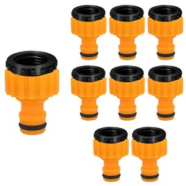 DITK-U 8 Pieces Garden Tap Connector 1/2 Inch 3/4 Inch 2-in-1 Plastic Garden Hose Connector Tap Adapter