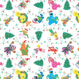 GRAPHICS & MORE Sesame Street Tangled Lights Pattern Gift Wrap Wrapping Paper Rolls