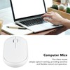 Wireless Mouse White 2.4G BT Mode Ultra Slim Silent Optical