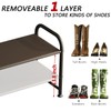INGIORDAR Shoe Rack 2 Tier Long Storage Organizer Wide Metal