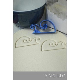 OCEAN WAVES CREST BEACH LAKE SEA SURF SPECIAL OCCASION COOKIE CUTTER BAKING TOOL 3D PRINTED MADE IN USA PR891