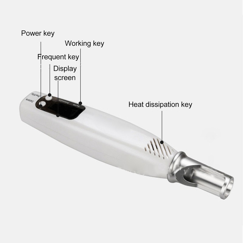Handheld Freckle Removal Pen Blue Lighting Improve Dark Spots Skin