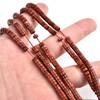 155pcs 4x2mm Natural Red Jasper Heishi Disc Rondelle Spacer Stone