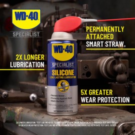 WD-40 Specialist Silicone Lubricant with Smart Straw Sprays 2 Ways, Twin-Pack, 11 OZ