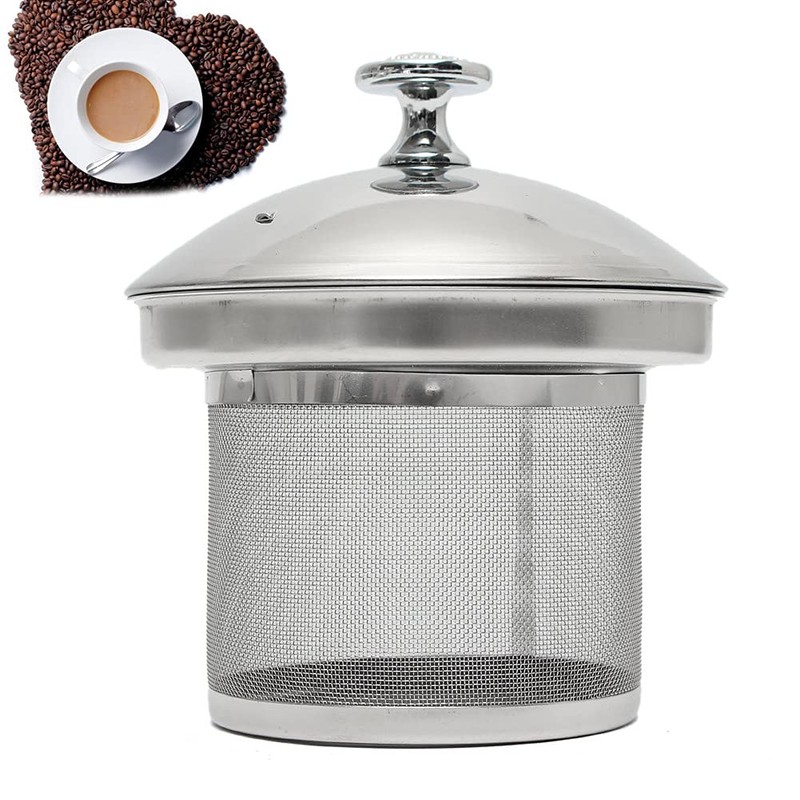 Stainless Steel Teapot, Round Smooth Mirrored Surface Teapot with Thermal