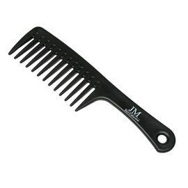 JM Hair Collection Wide Tooth Comb – Detangling Comb for Curly, Thick, or Wet Hair – Anti-Breakage Styling Tool for Shower, Conditioner, and Everyday Use – For All Hair Types (Black)