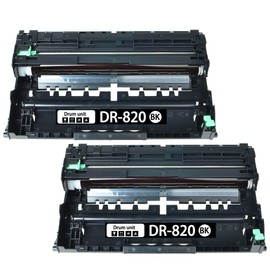 DR-820 Super High-Yield Black Drum Unit 2 Pack DR820 Replacement for Brother DR-820 DCP-L5500DN DCP-L5600DN DCP-L5650DN HL-L5200DWT HL-L6200DWT MFC-L5700DW MFC-L5900DW MFC-L6700DW Printer Drum