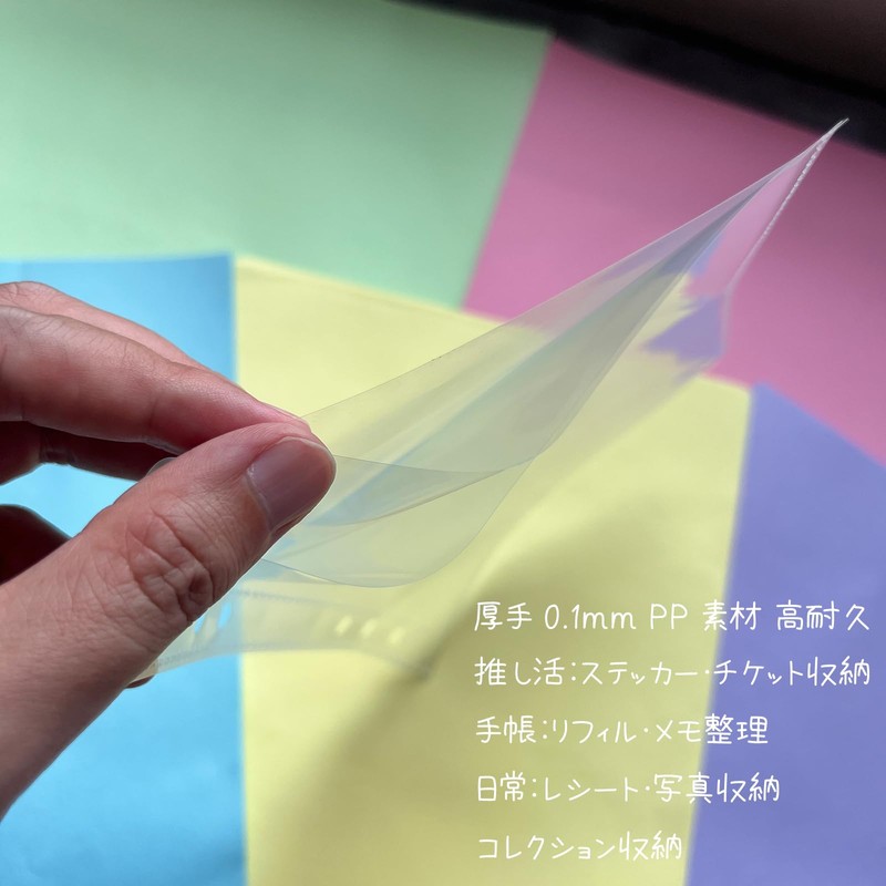A5 Sealing Pad Refills, 40 Sheets, Mini, 6 Holes, Transparent,