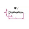 Sanko Techno PFV-438 (54-423) Pless Anchor Countersunk Head Screw Diameter 0.2 x 1.5 inches (4 x 38 mm), Pack of 100