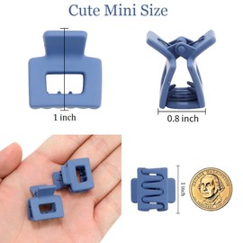 FASOTY 10Pcs Small Hair Clips for Women Girls, 1 Inch Mini Hair Clips Matte Hair Claw Clips for Thin Medium Hair Cute Tiny Jaw Clip for Hair Strong Hold Small Claw Hair Clips Gift Box (Neutral Color)