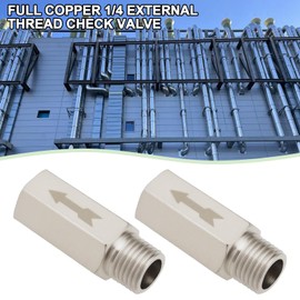 ECSiNG 2Pcs BSP Male to Female Thread Check 1/4 Inch External Thread Brass Pneumatic Isolation Valve for Air Water Oil and Gas 40mm