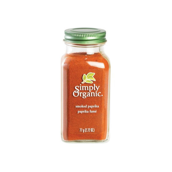 Simply Organic Smoked Paprika, Certified Organic - 77g Glass Bottle - Capsicum annuum, Spice