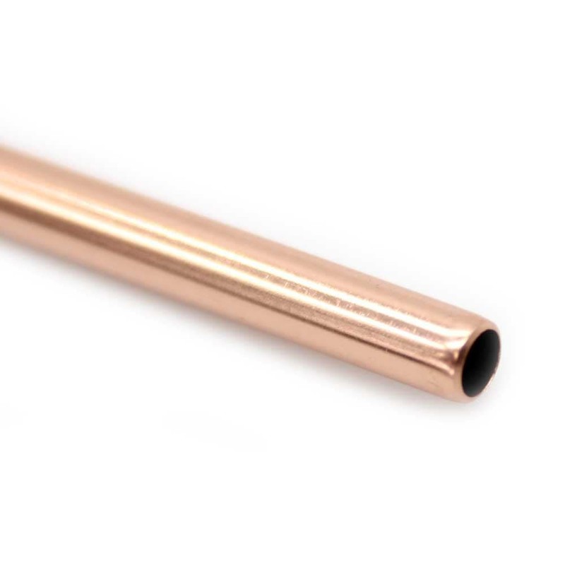 Biome Straws Stainless Steel Straw Rose Gold 6mm - Bent