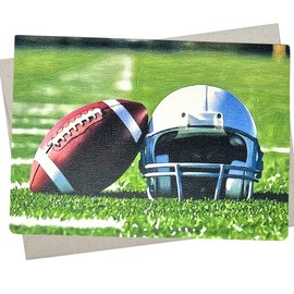 Whitman and Daughter Football Greeting Card, Football Birthday Card (1 Premium Card, 5X7 Inch) for Coach Thank You, Graduation, or Football Party Invitation - 1135