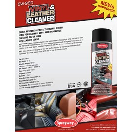 Sprayway SW990-12PK Vinyl and Leather Cleaner, 15 oz, Pack of 12