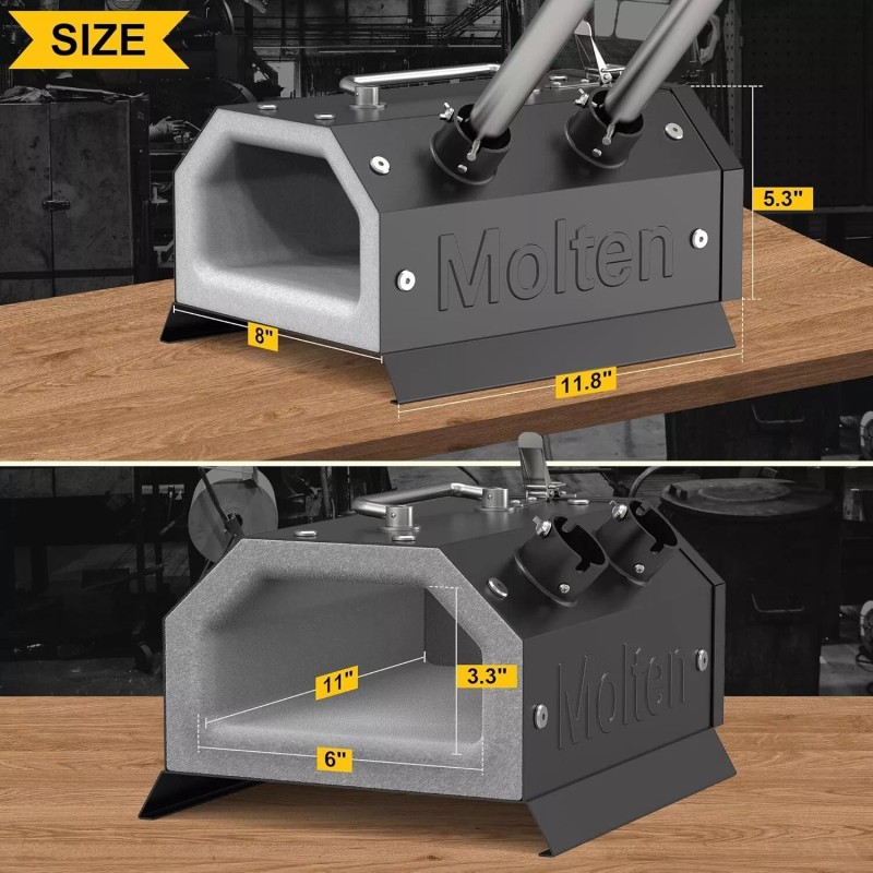 MMasters Double Burner Propane Forge for Home＆Professional, Gas Forge-Efficient Heating