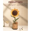 ROBOTIME 3D Puzzles Wooden Flower Sunflower DIY Model Building Kit
