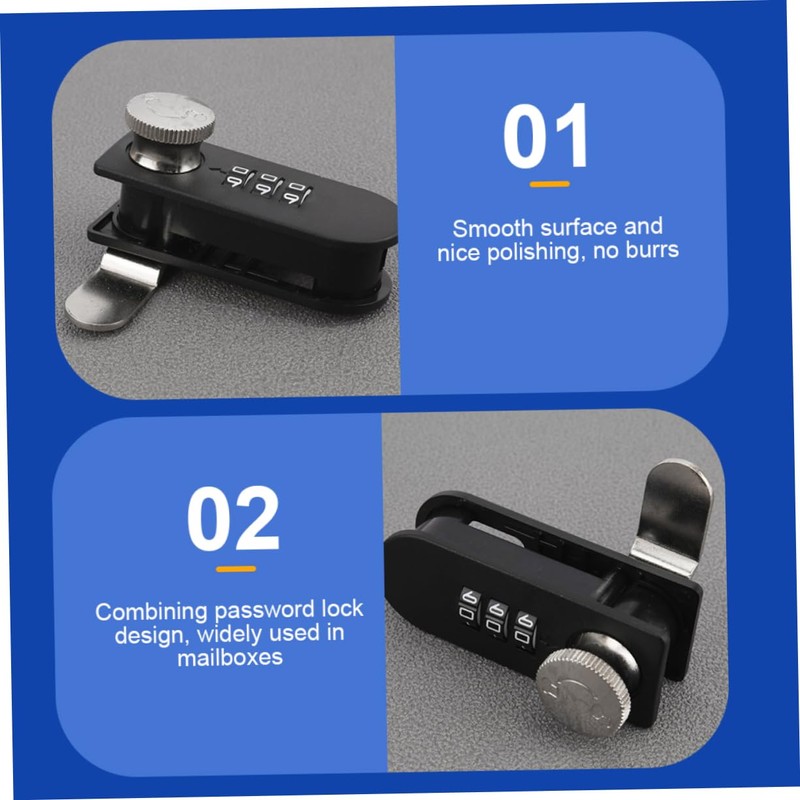 jojofuny 2pcs Combine Coded Lock for Mailboxes Drawers Alloy Plastic