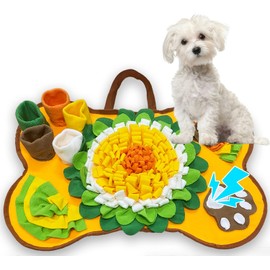 KIKNIN Snuffle Mat for Dogs, 25'' X 17'' Pet Snuffle Mat, Dog Feeding Mat, Sniff Mat Interactive Dog Puzzle Toys, Enrichment Nosework Feed Games for Slow Eating & Encourages Natural Foraging Skills