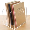 AIMOLLY Clear Acrylic Organizers - 3 Vertical Compartments Acrylic Folder