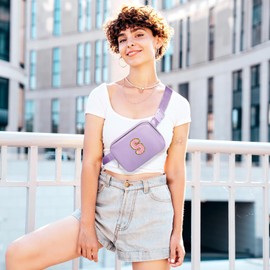 Birthday Gifts for 4 5 6 7 8 9 10 11 12 13 14 Year Old Girls, Fashion Waist Packs Fanny Pack for Girls Kids, Cute Belt Bag Crossbody Bags Teen Trendy Stuff Travel Essentials (Purple, S)