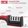 Knife Sharpeners for Kitchen Knives– Stainless Steel 4 in1 Kitchen