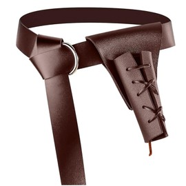 SUMGOGO Sword Frog Dagger Holder Belt Rapier Scabbard Knight Medieval Renaissance Belt Pirate Festival Ren Faire Costume Cosplay (Brown)