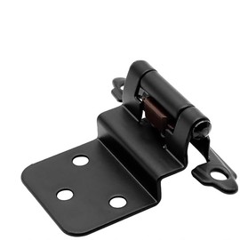 premium Hinges kitchen 3/8 Inset soft closing cabinets Matte black slow self doors replacement Screws Bumper Cupboard Bath Furniture Decorative Semi Concealed Face Mount 20 Pcs hotel Heavy Spring Home