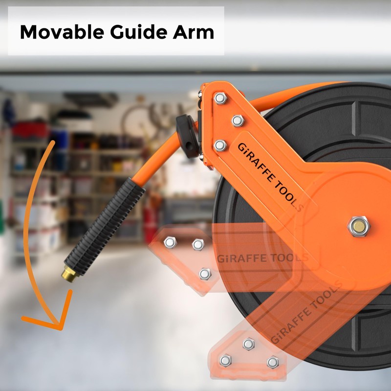 Giraffe Tools TA15B Retractable Air Hose Reel Wall Mount 3/8"