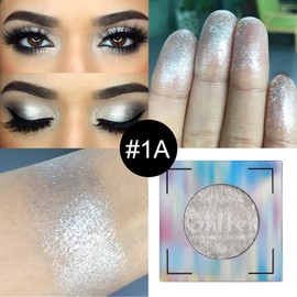 Olive Yellow Glitter Eyeshadow, Highly Pigmented Duochrome Eyeshadow, Intensive Colour Shift, Multichrome Eyeshadow for Eye Make-Up, Waterproof Shimmer Eyeshadow, 2F