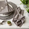 DII Everyday Collection, Fringed Solid Tabletop, Napkin Set, Gray, 6