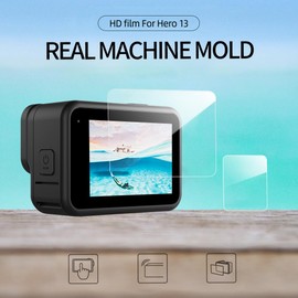 TELESIN 6 PCS Screen Protector for Go Pro Hero 13 Black, Ultra Lear Lens Protector Action Camera Accessories for Go pro Hero 13 Black, Scratch Resistant [Front Display, Rear Display, Lens]