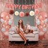 KatchOn, Rose Gold Birthday Decorations Set - Pack of 47