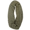 Wrapables Dottie Infinity Acrylic Knit Scarf Winter Circle Scarf, Brown/White