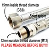 20cm Flexi Flexible Kitchen Basin MonoBloc Tap Connector Hose Pipe