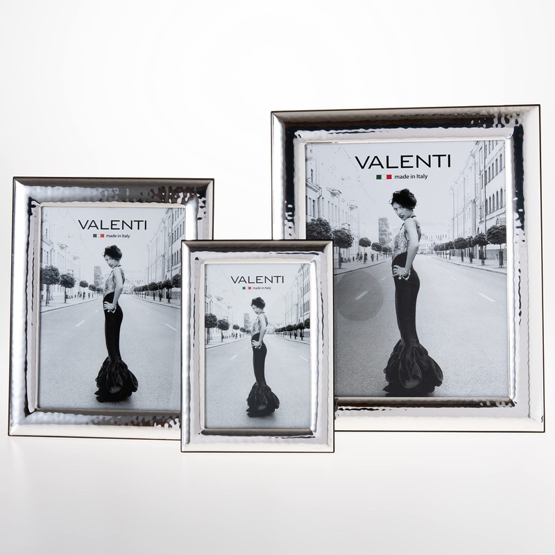 Valenti&Co. Photo Frame - Silver in Hammered Look - Shiny